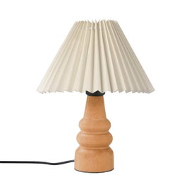 Opviq Lámpara de Mesa de Madera Crema y Roble